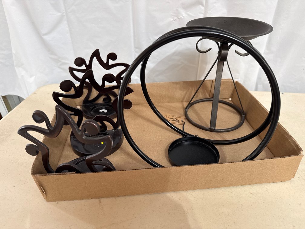 Black Metal Candle Holders
