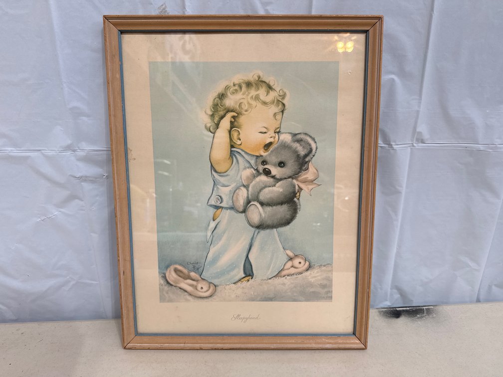 Sleepyhead Vintage Picture-14" X 8"