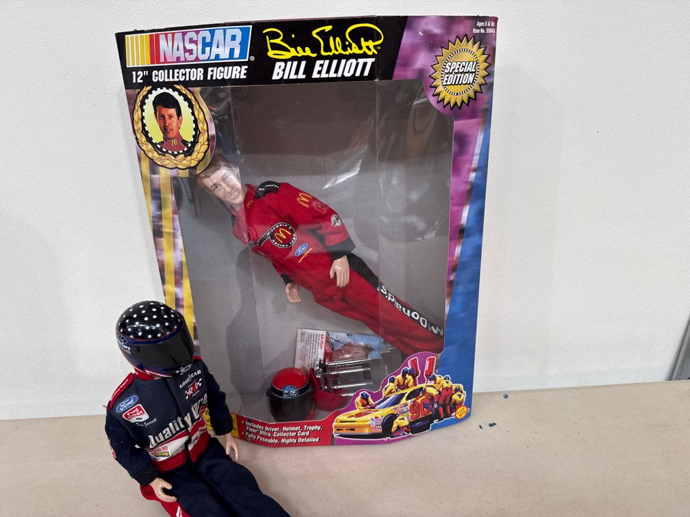 Bill Elliot and Dale Jarret Collector Dolls-1 In Box