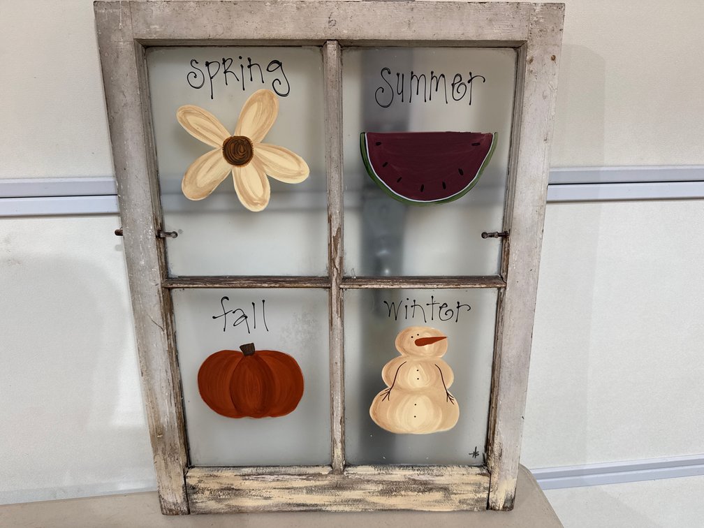 Seasonal Painted Window-29" x 22'