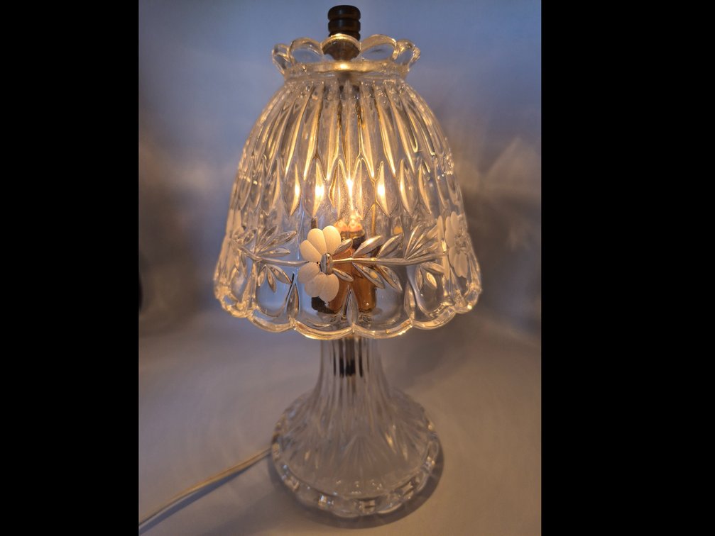 Princess House Crystal Boudoir Lamp 11" Tall