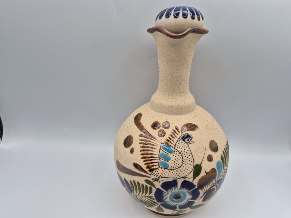 Tonala Pottery Vase 8.5" Tall