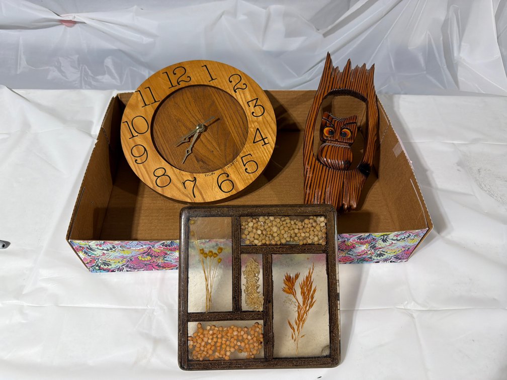 Trivet, Battery Operated Clock, Wood Owl