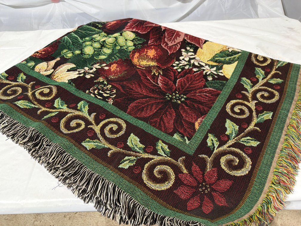 52” X 66” Floral Throw