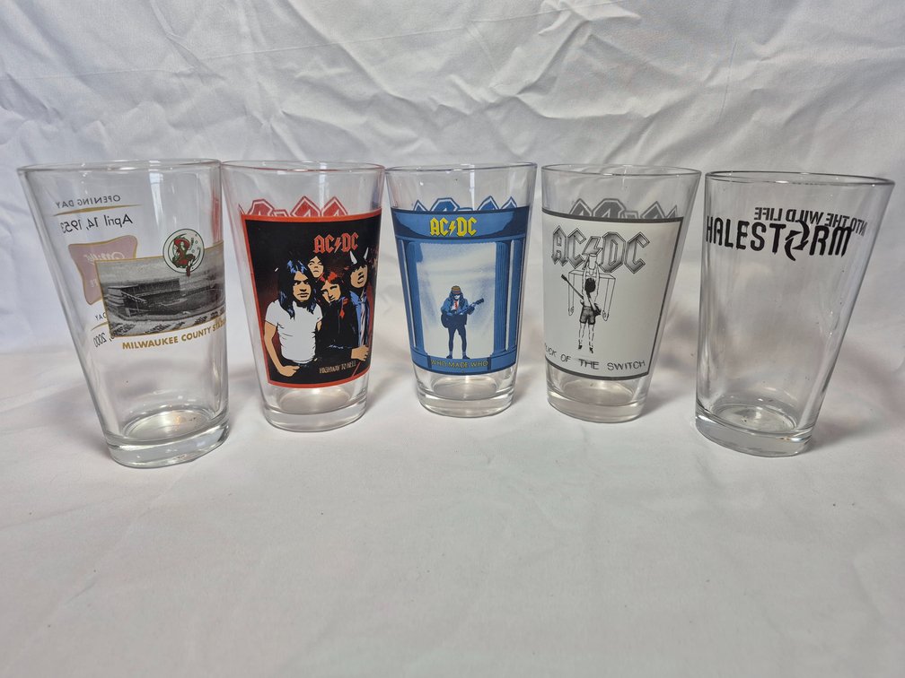AC/DC,  Halestorm & Brewer Beer Glasses