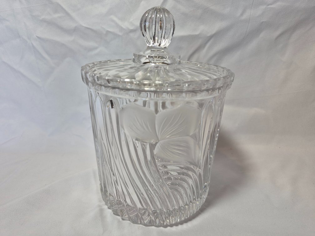 Vintage Lead Crystal Bisquit Barrel/Candy Jar
