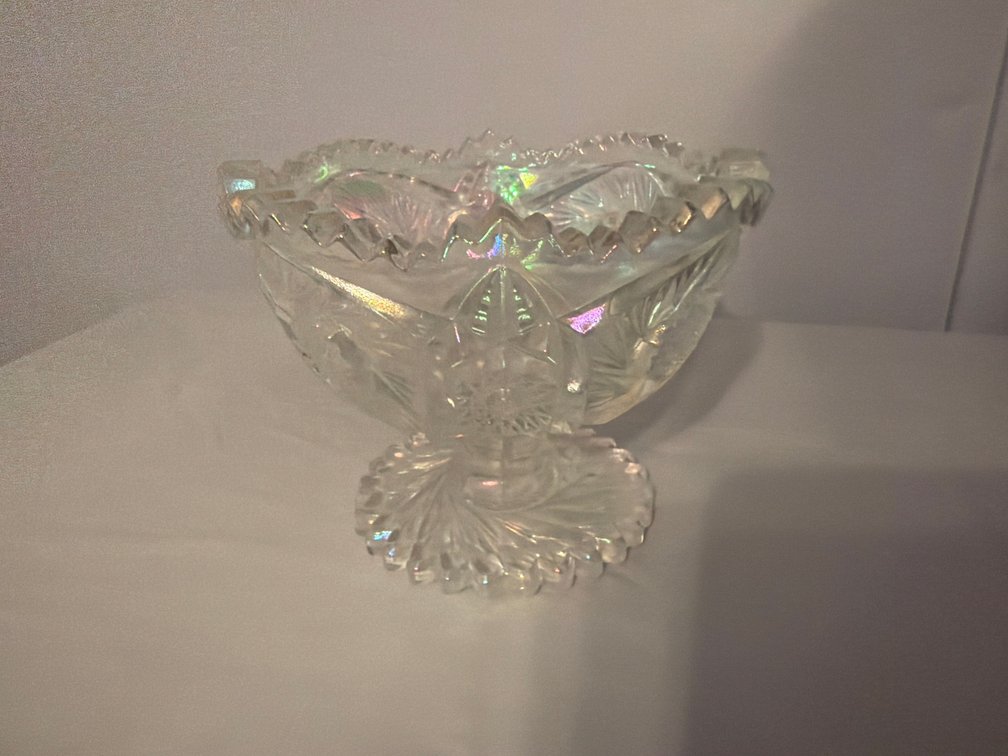 Cut Glass Footed Bowl