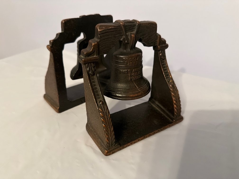 Brass Bell Book Ends