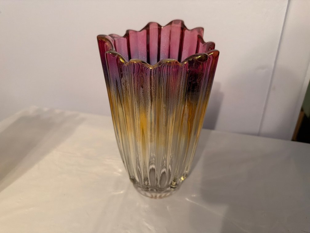 Vintage Carnival Glass Vase