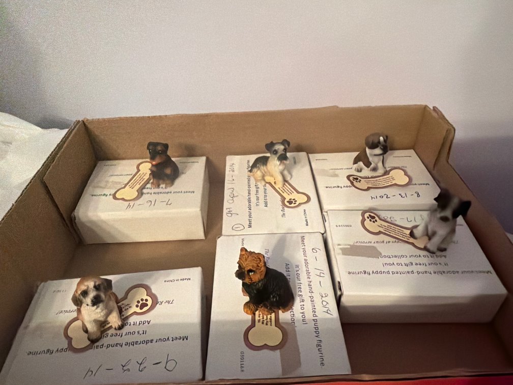 Hand Painted Puppy Pal Figurines