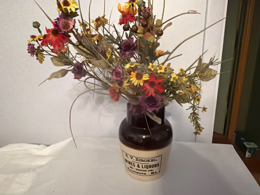 Stoneware Jug with Florals