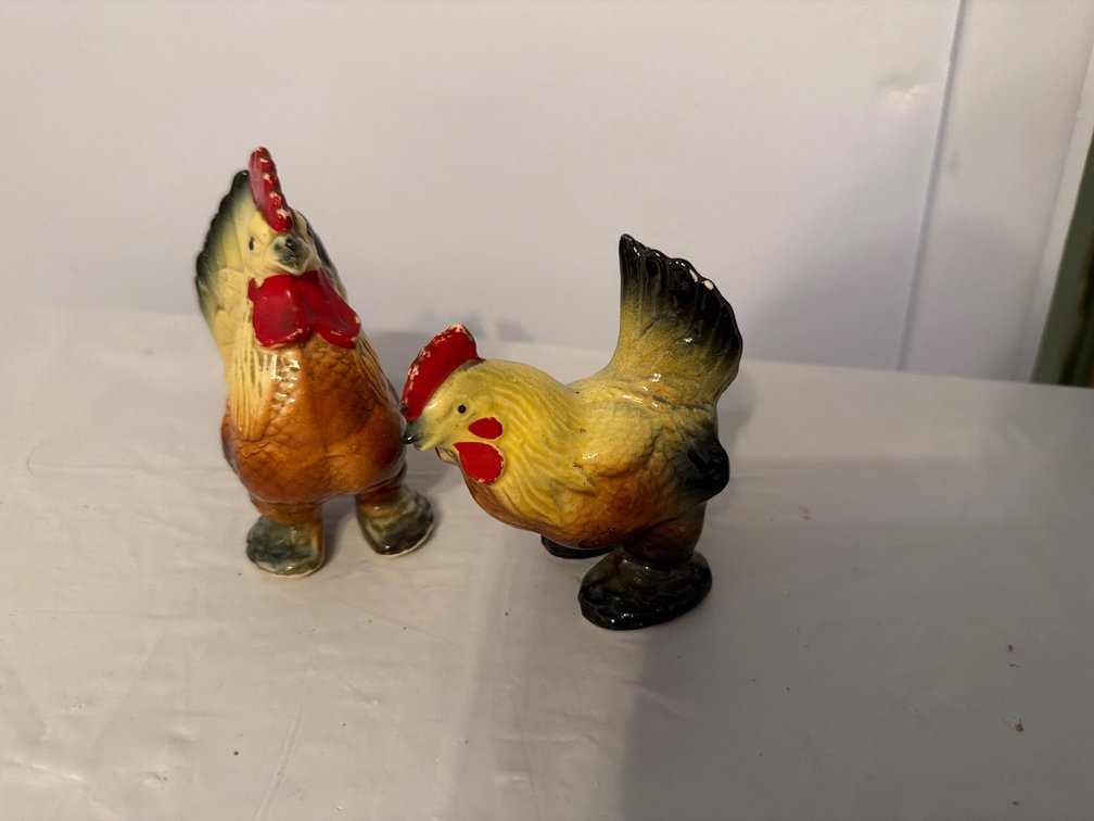 Vintage Rooster Figurines