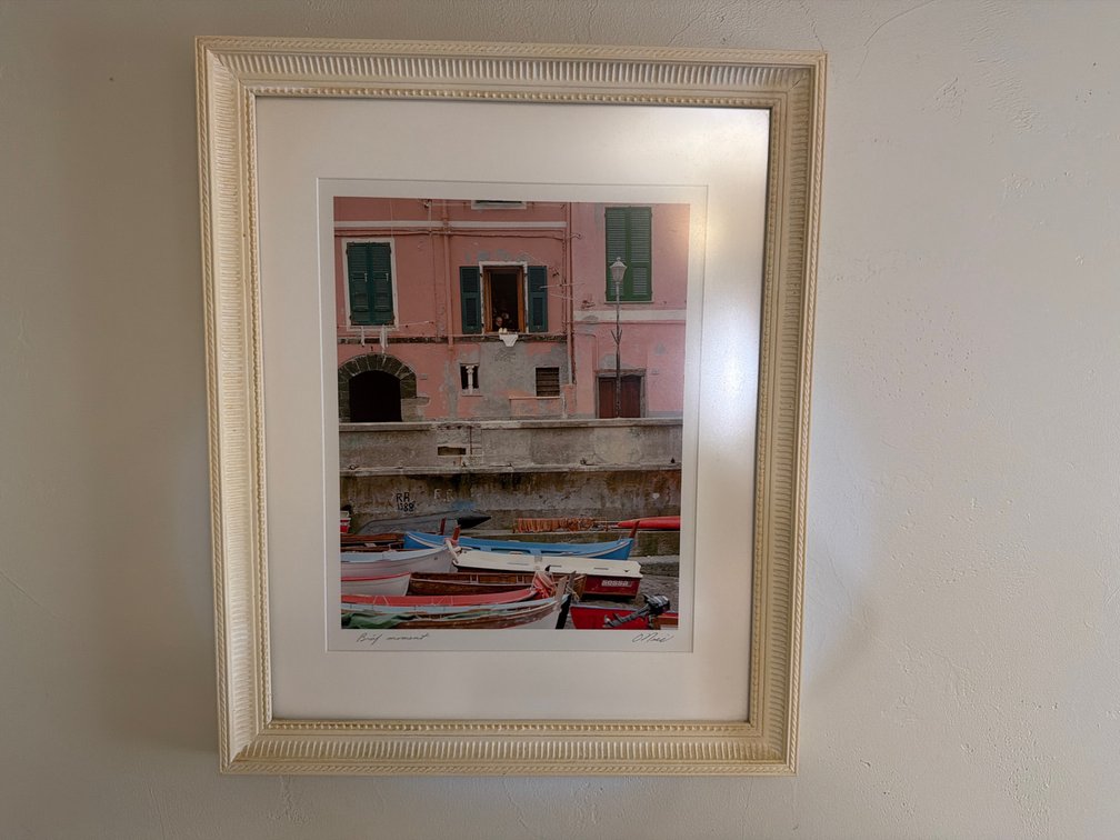 Boat Picture Framed -  22.5x18.5in