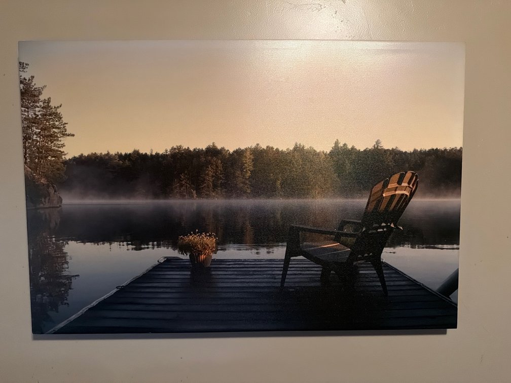 Lake Canvas Wall Hanging 24” X 36”