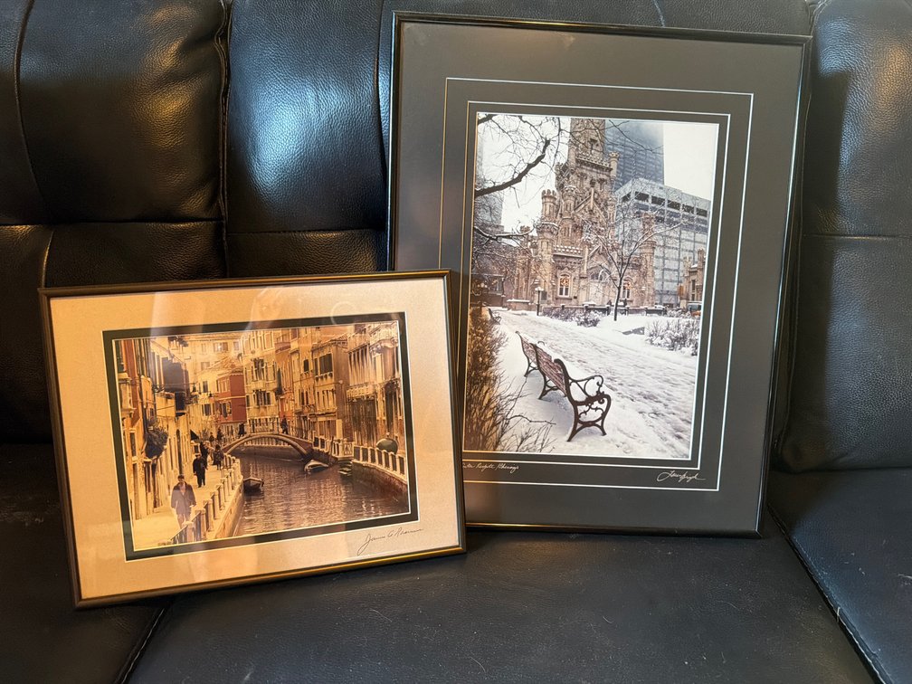 2 Picture Framed - 20x16in and 11x14in