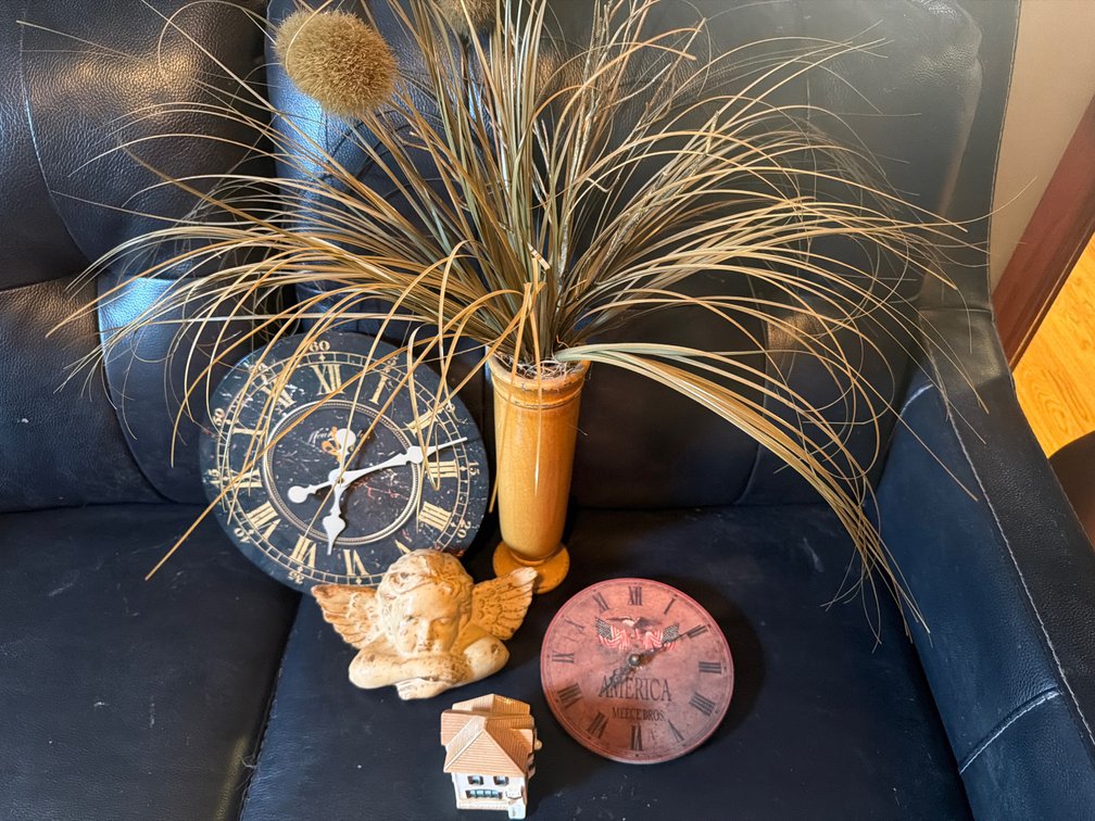 Clocks, Vase and KnickKnacks