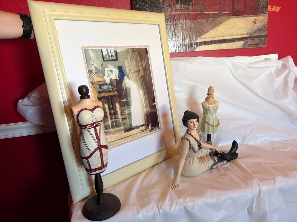 Mannequin Framed Picture w/ Knickknacks