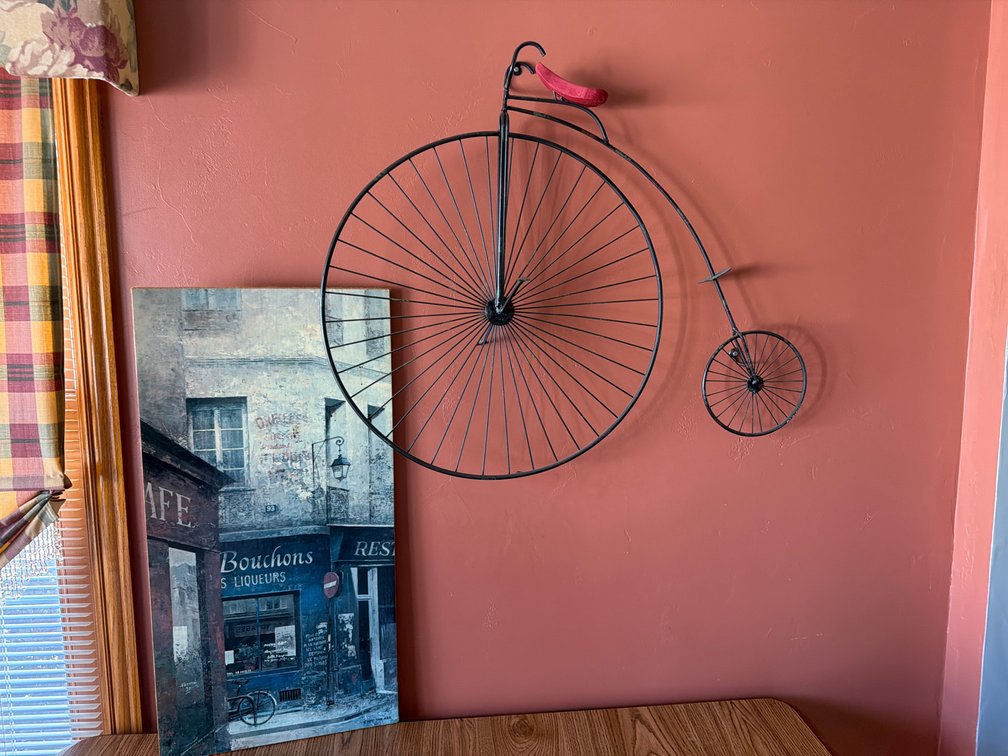 Canvas Picture & Metal Unicycle