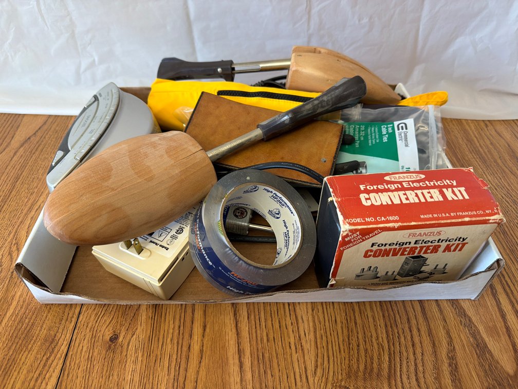 Digital Clock, Converter Kit, Shoe Stretchers & More