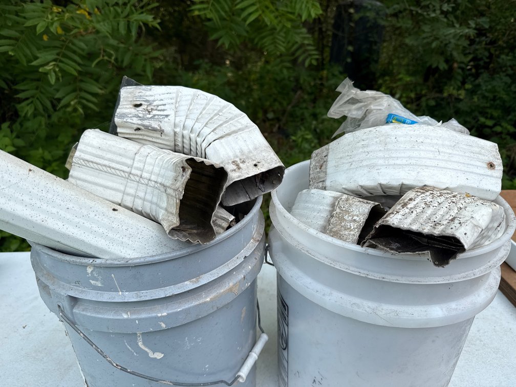 2 Buckets of Variety of Downspouts