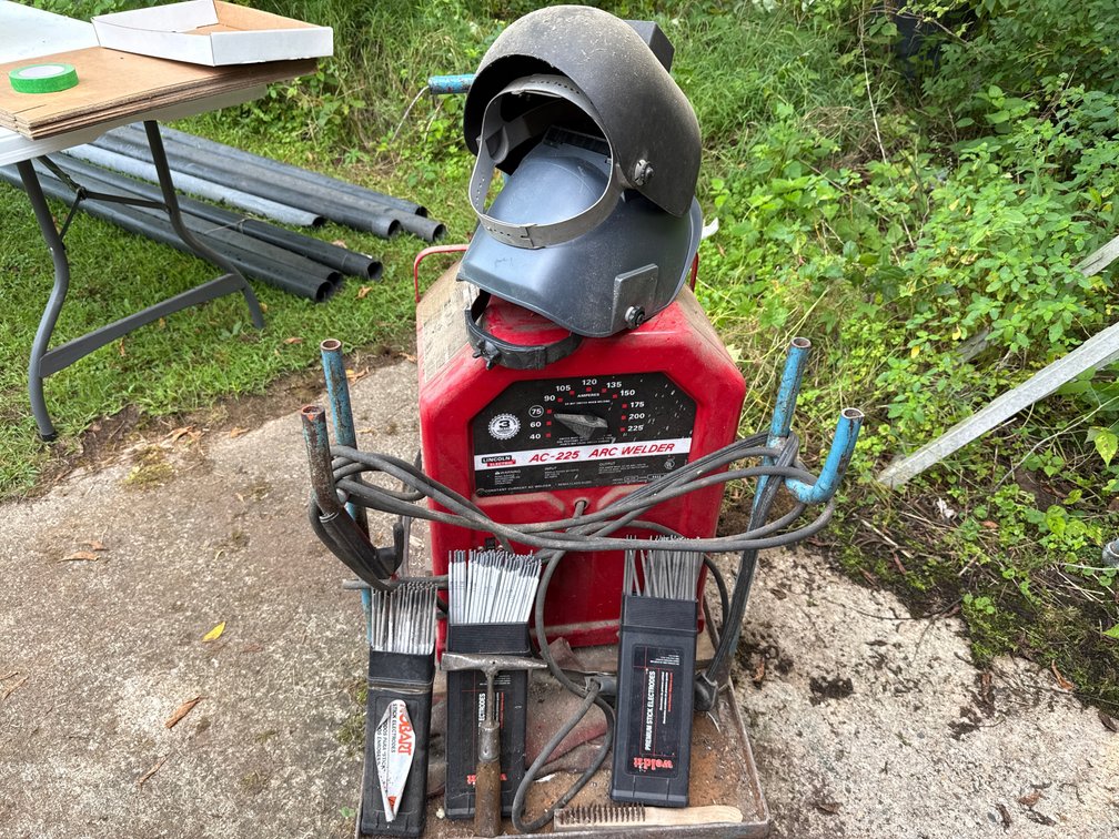 AC -225 ARC Welder, 2 Helmets, Cart