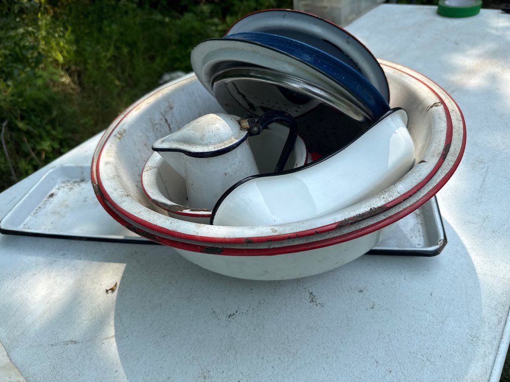 Bowls, Covers, Teapot, serving Tray