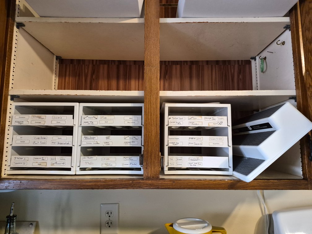 Spice Racks Used in Cupboard
