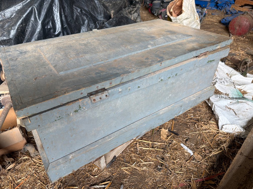 Old Wood Workers Tool Chest with Contents