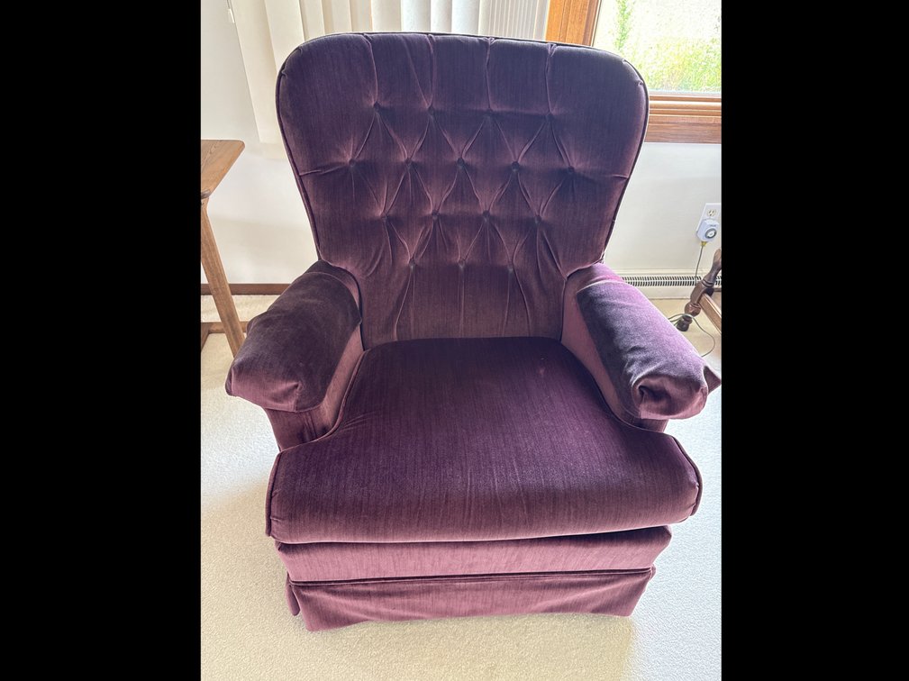 Velour Rocking Chair