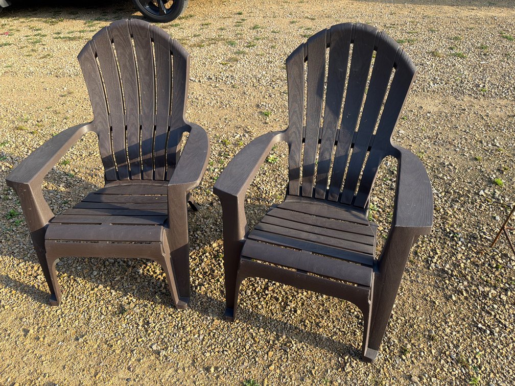 Set of Lawn Chairs-Brown