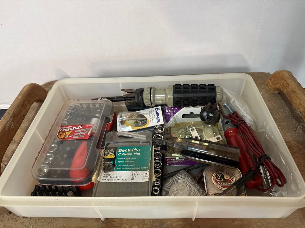 Tote of Miscellaneous Tools