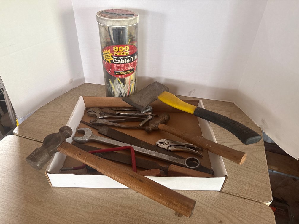 Hammers, Files, Hatchet, Cable Ties