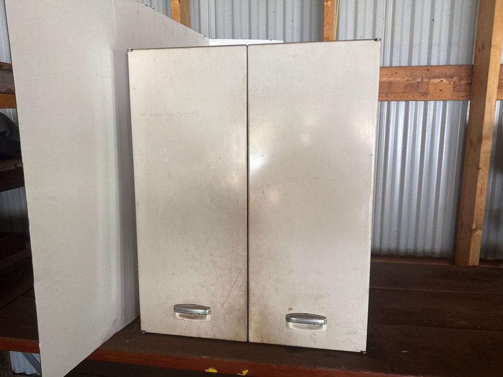 Cabinet 30” x 24” x 13” With Saw Blades, Motor Oil Filters