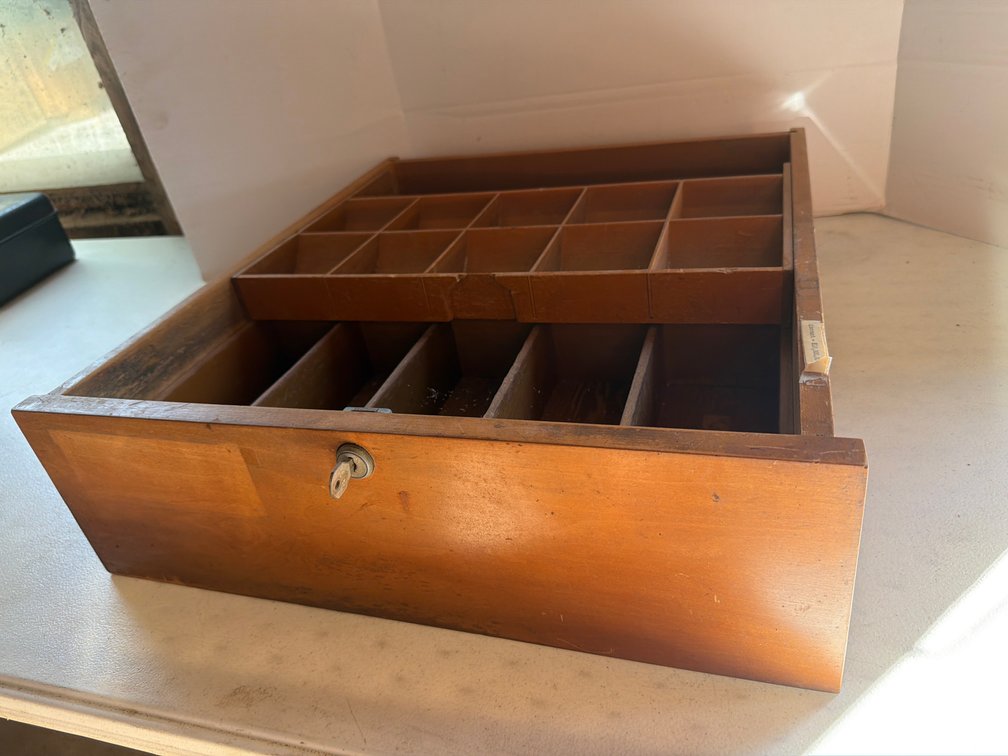 Old Locking Cash Drawer