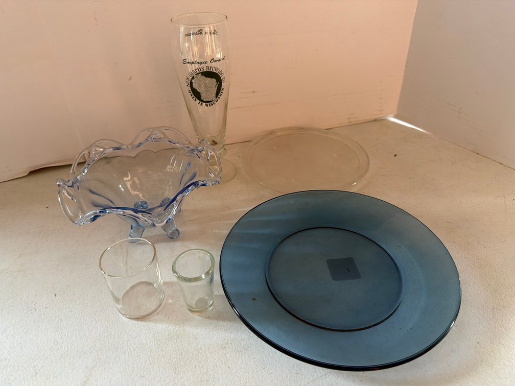 Blue Footed Candy Dish, Glassware