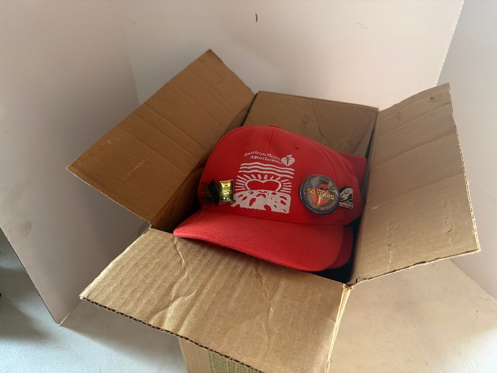 Box of Baseball Hats