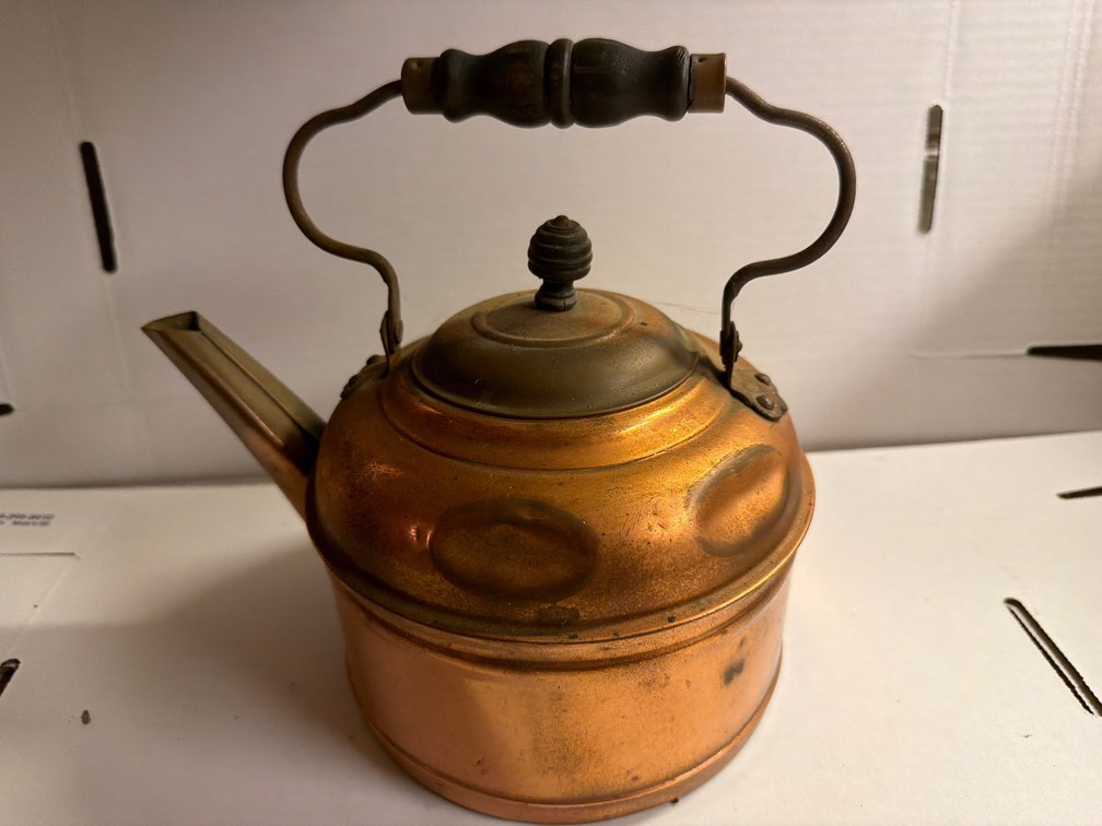 Antique Copper Tea Kettle