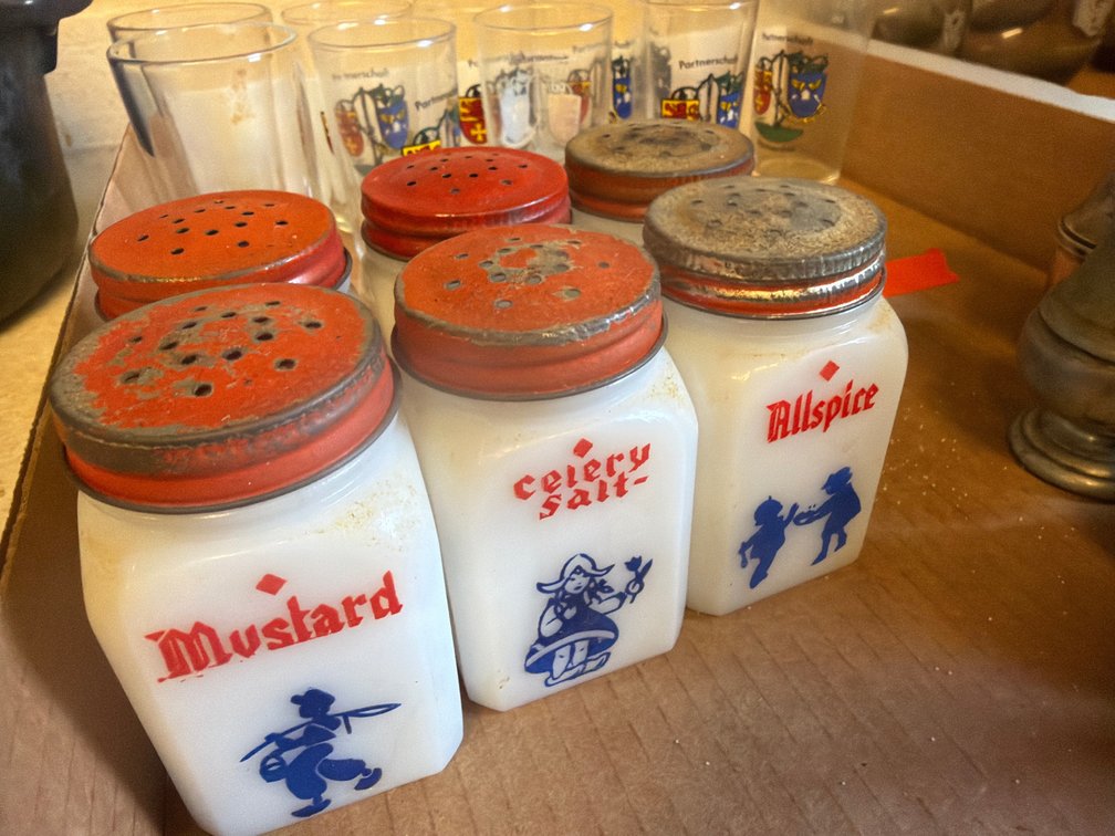 Variety of Salt and Pepper Shakers, Spice Jars