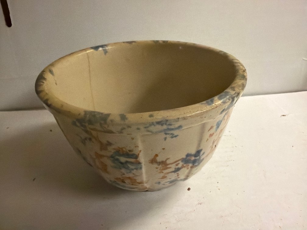 Advertisement Pottery Bowl-Slight Crack