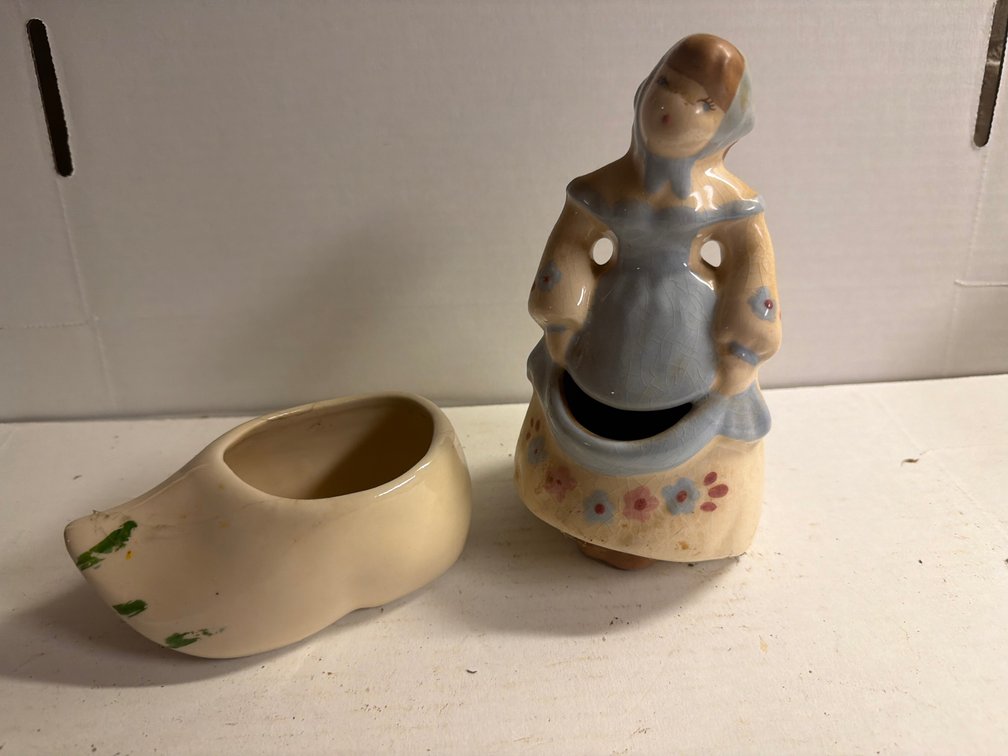 Vintage Figurine, Ceramic Planter