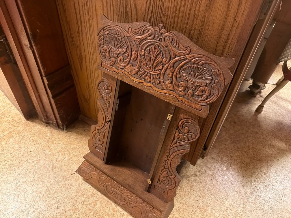 Vintage Wooden Clock Case-Victorian Style