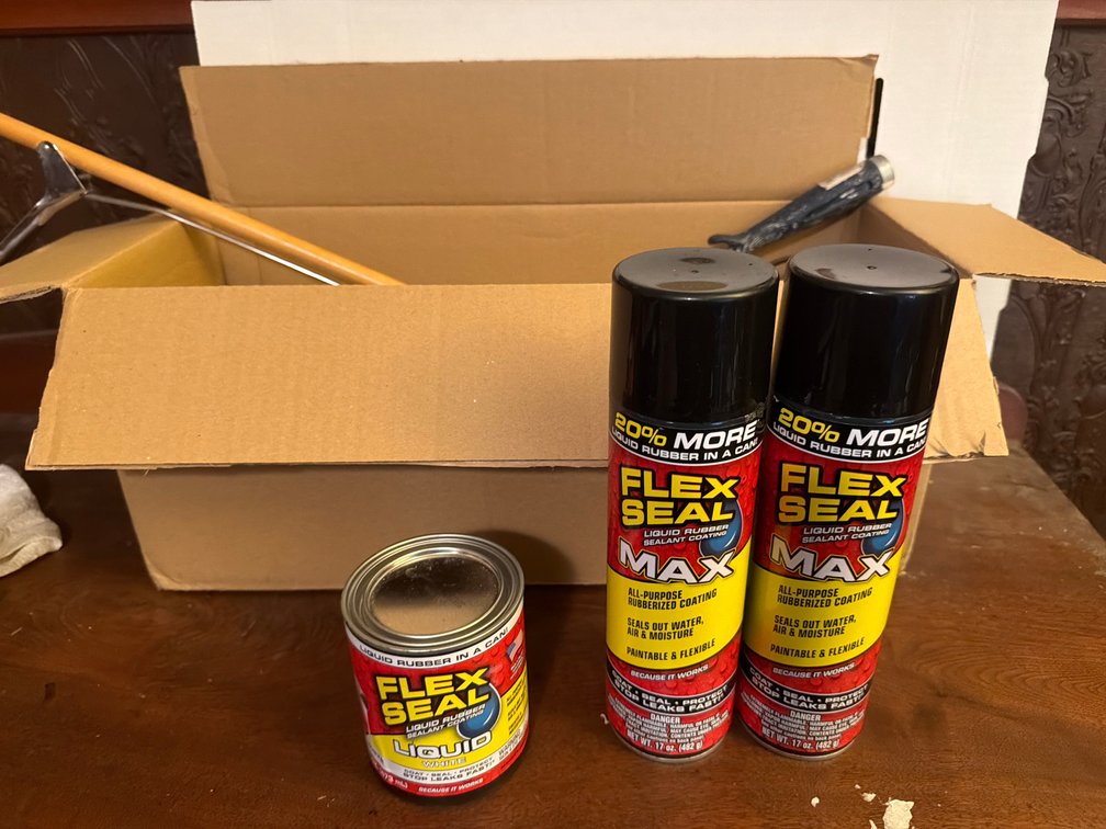 Flex Seal, Paint Brushes, Grabber, Extension Cord