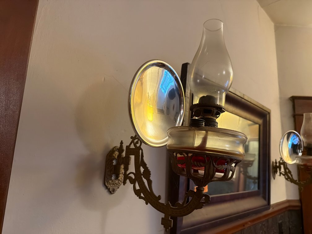 Cast Iron Wall Bracket (2) Oil Lamps