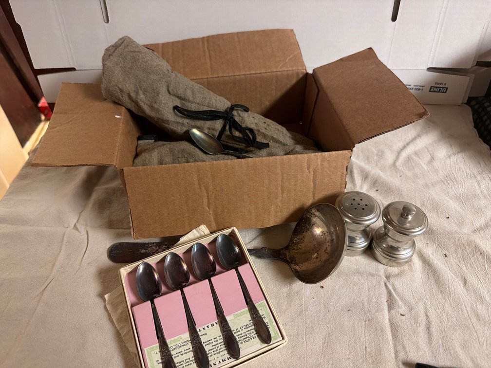 Various Old Silverware Pieces