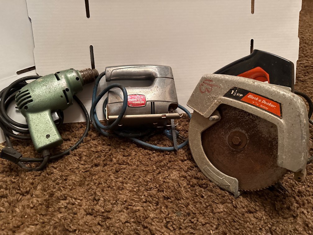 Black and Decker Saw, Drill, Sabre Saw, Kenmore Vacuum