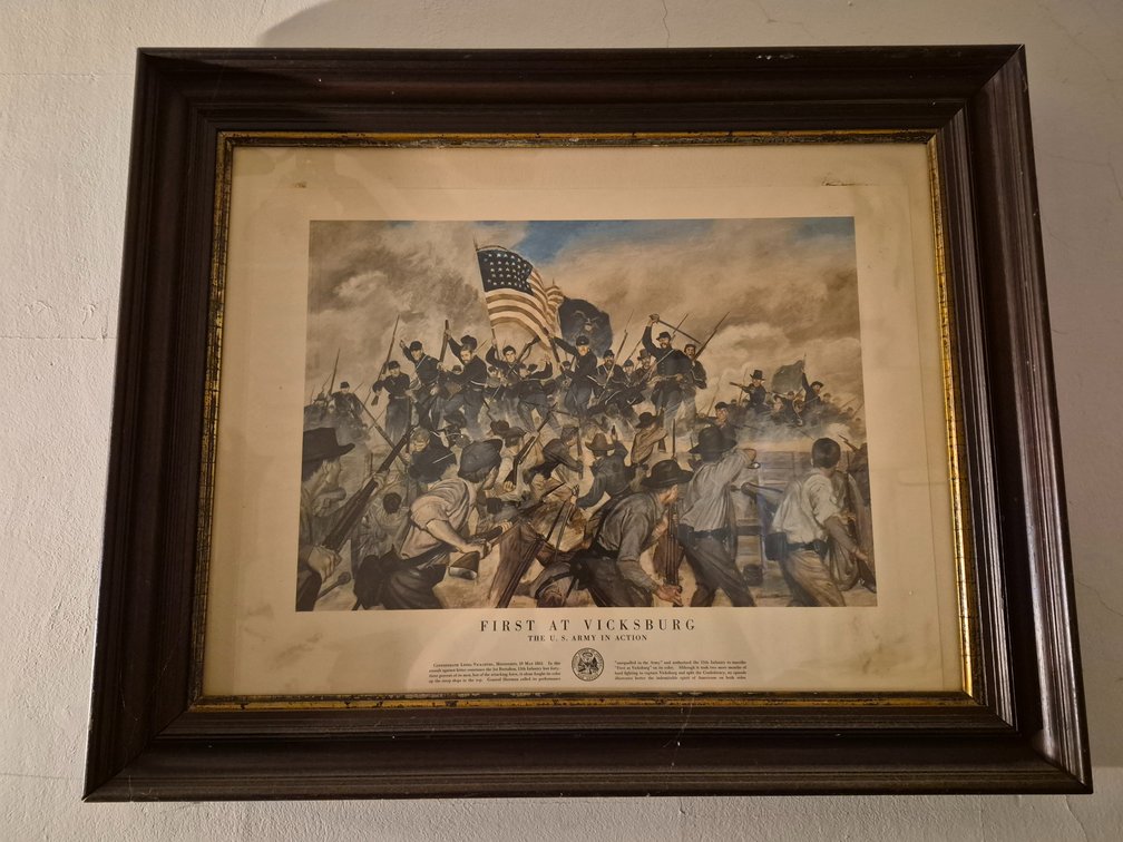 Framed Print Titled " First At Vicksburg"