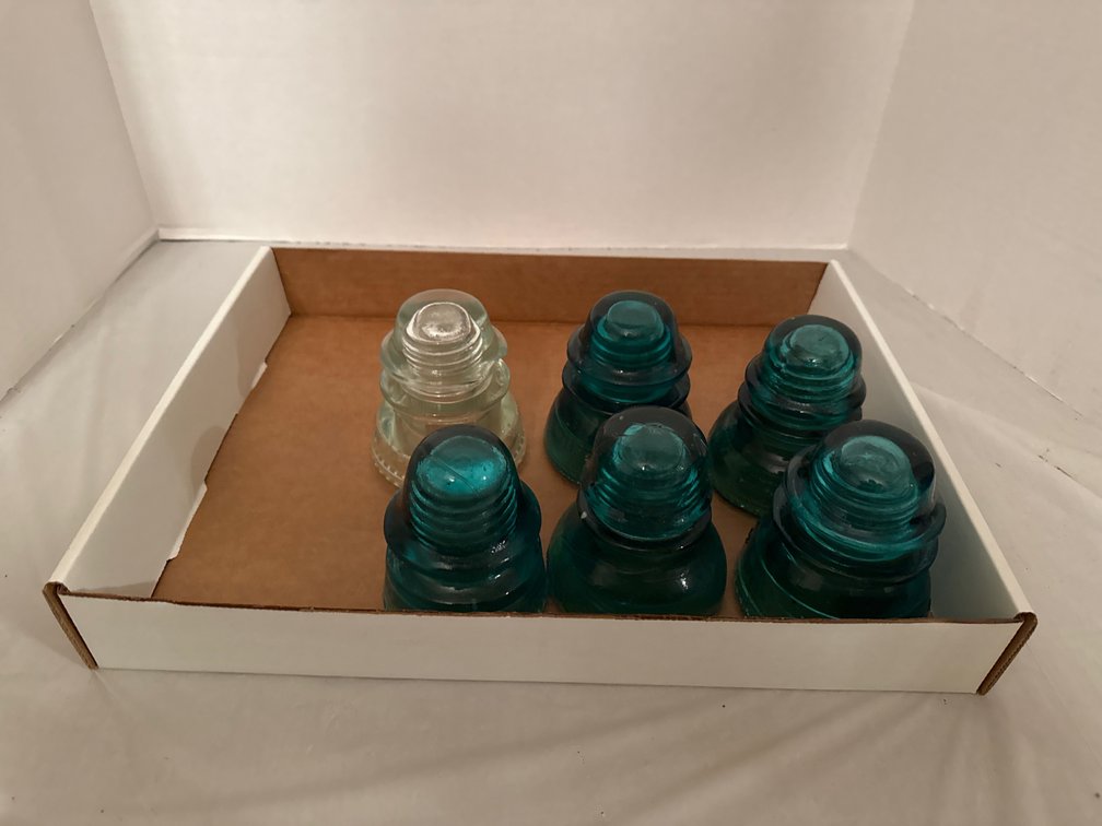 Vintage Glass Insulator - 1 Chipped