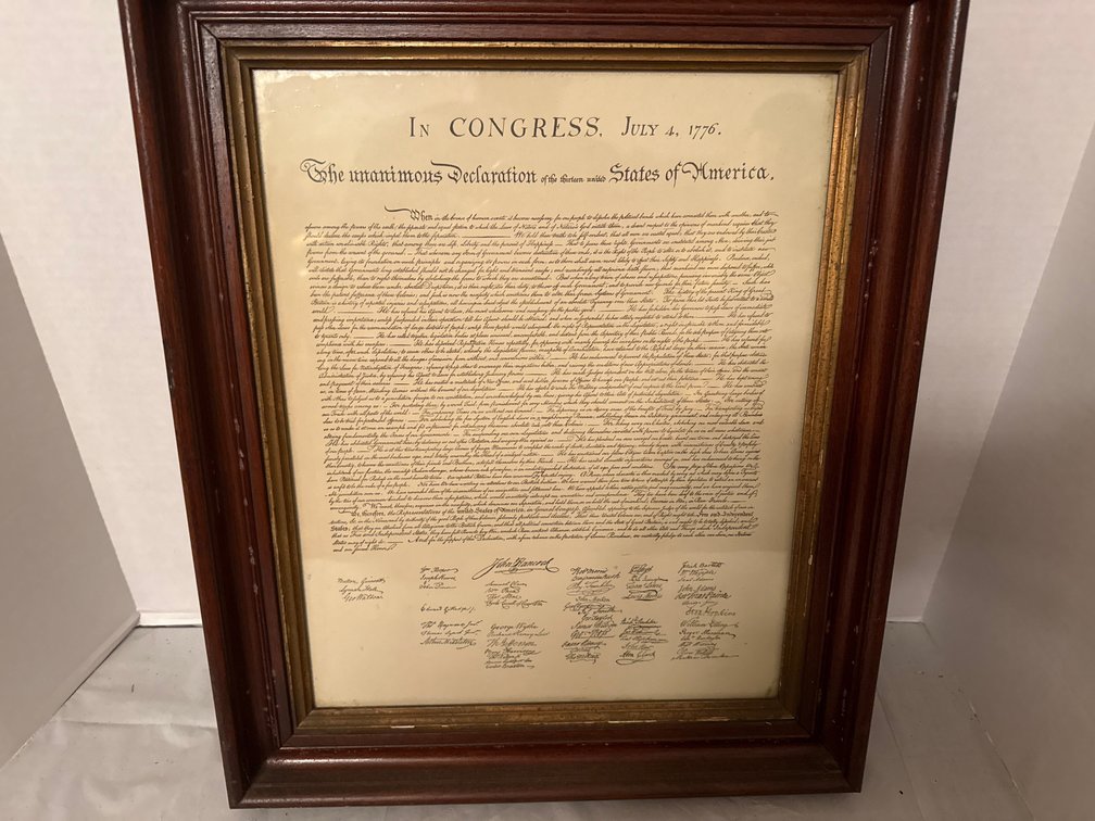 18”x15” The Unanimous Declaration