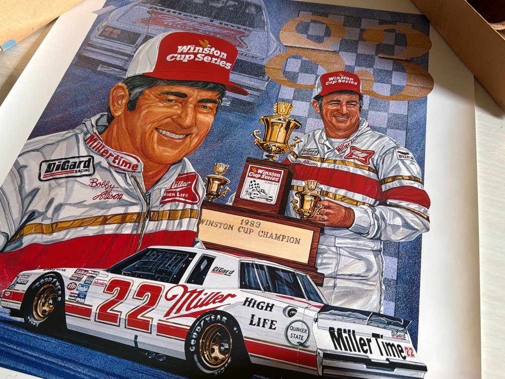 Bobby Allison Signed, Numbered 1983 Print