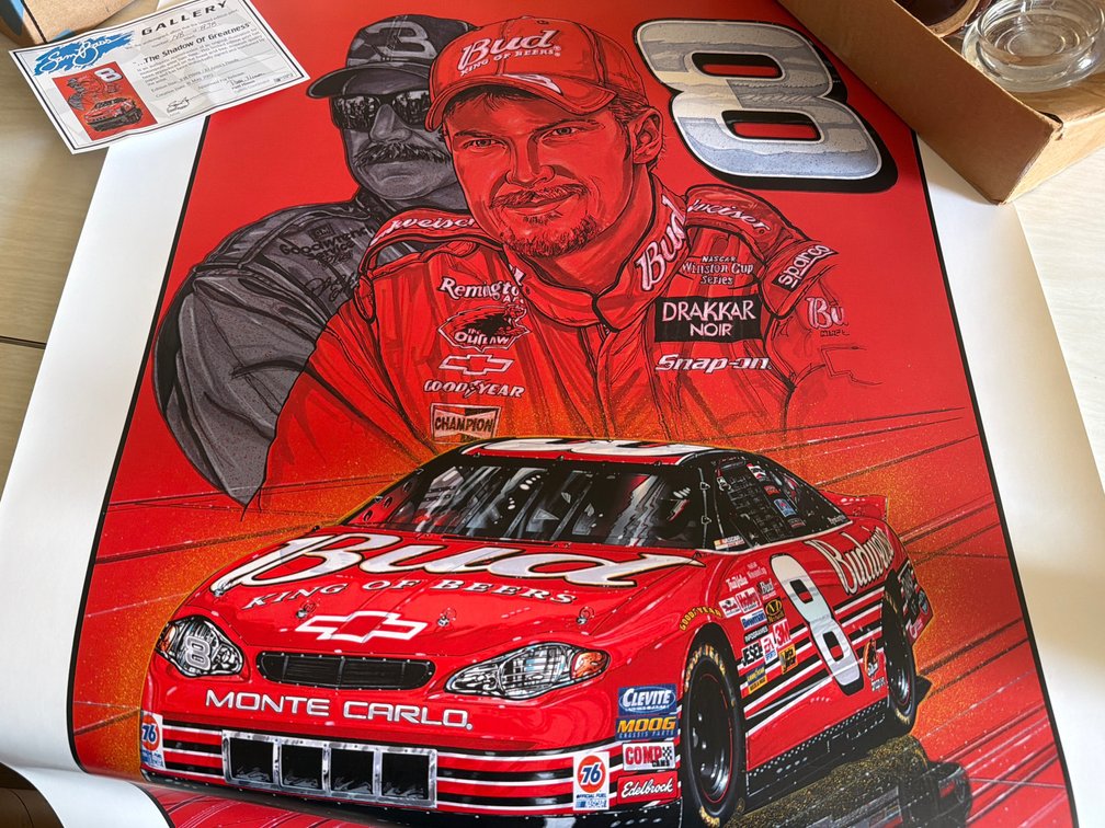 The Shadow of Greatness-Dale Jr. Numbered Print